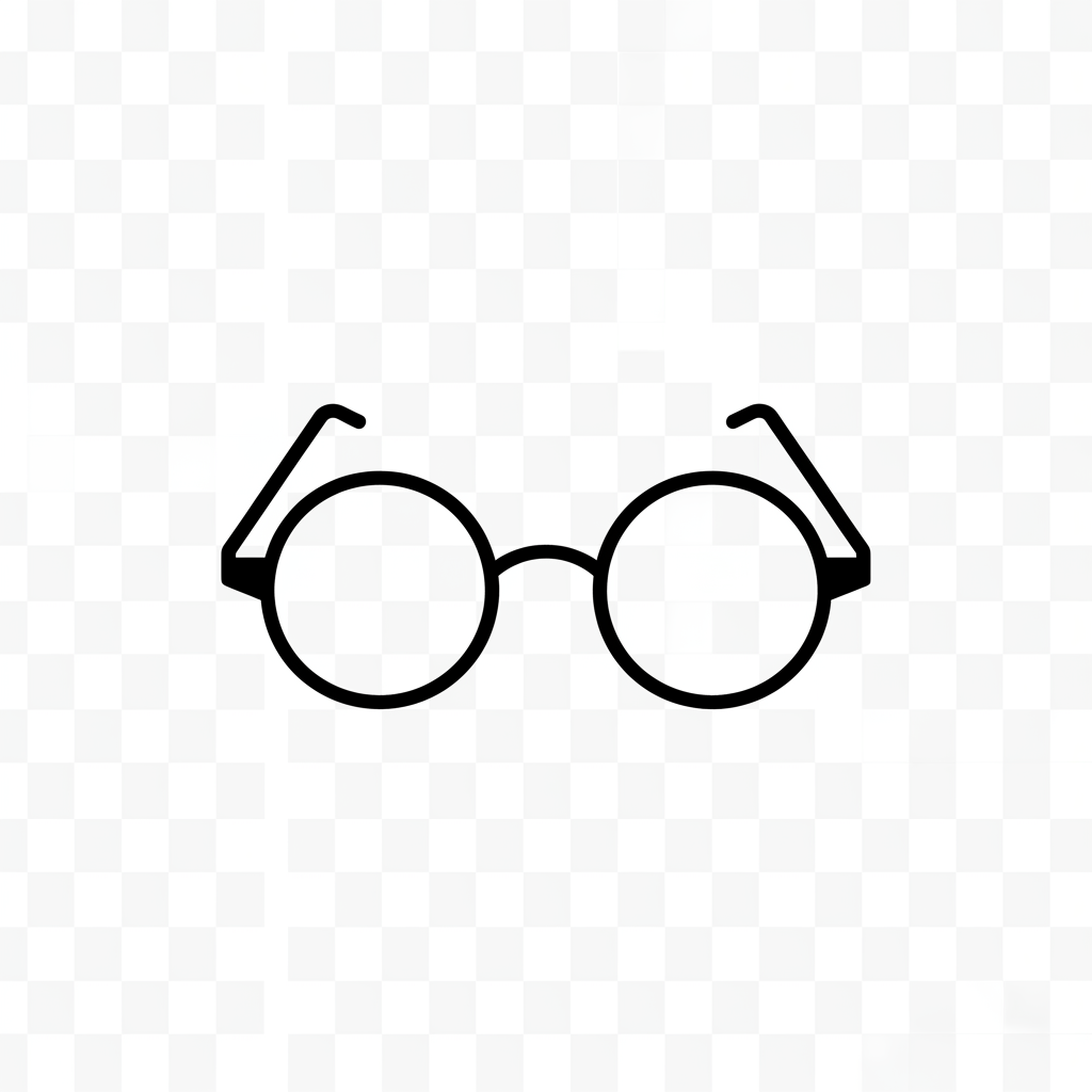 icone minimalista che puo rappresntare una descrizione di un' occhiale